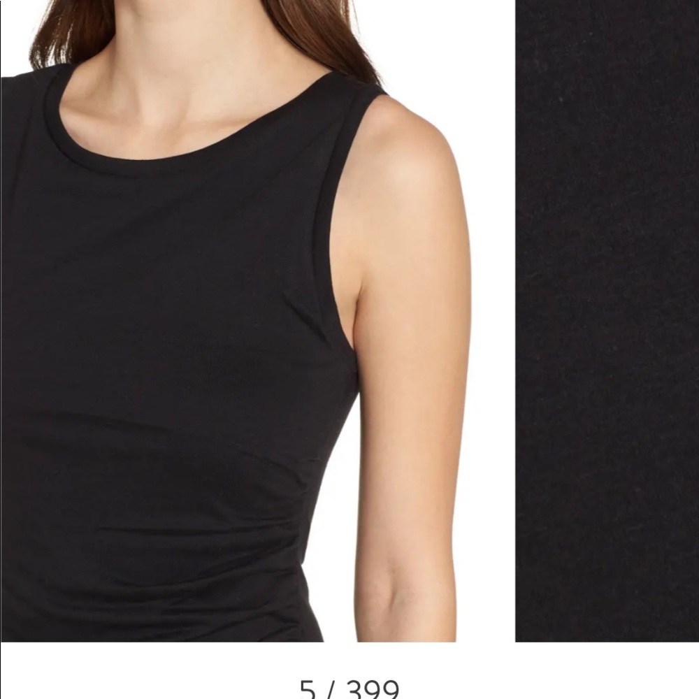 COPY - BLACK  Leith ruched bodycon tank dress SIZE SMALL